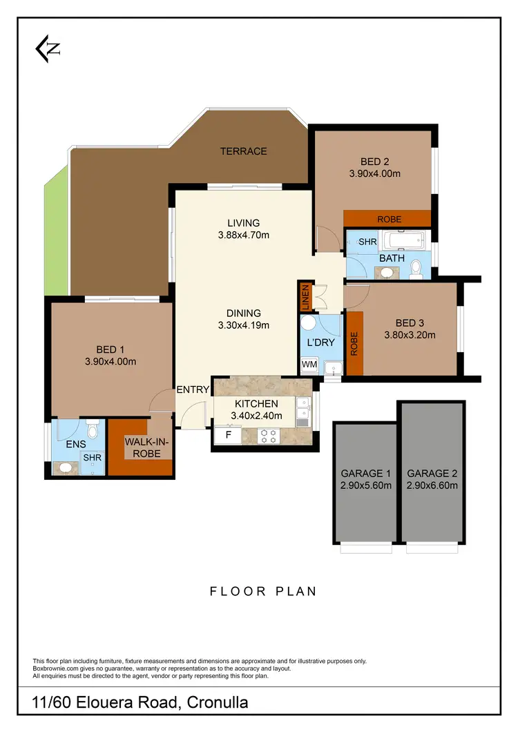 Floorplan of Homely unit listing, 11/60 Elouera Road, Cronulla NSW 2230