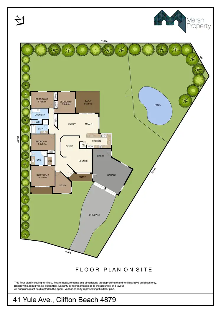 Floorplan of Homely house listing, 41 Yule Avenue, Clifton Beach QLD 4879
