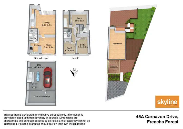 Floorplan of Homely house listing, 45a Carnarvon Drive, Frenchs Forest NSW 2086