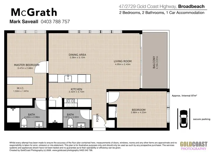 Floorplan of Homely apartment listing, 47/2729 Gold Coast Highway, Broadbeach QLD 4218