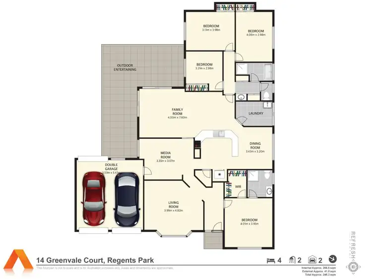 Floorplan of Homely house listing, 14 Greenvale Court, Regents Park QLD 4118