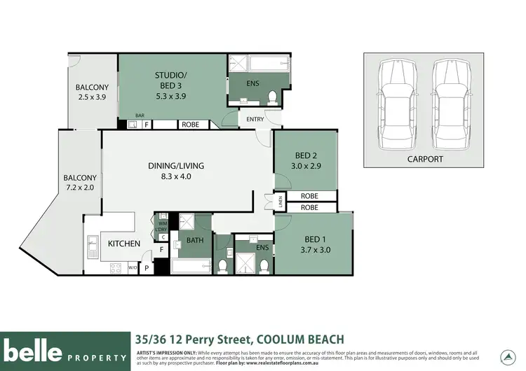 Floorplan of Homely unit listing, 35-36/12 Perry Street, Coolum Beach QLD 4573
