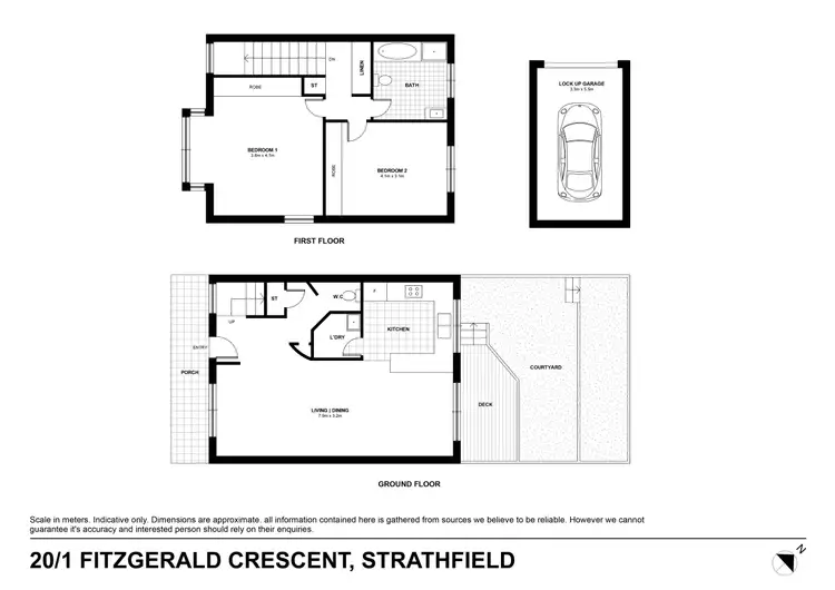 Floorplan of Homely townhouse listing, 20/1 Fitzgerald Crescent, Strathfield NSW 2135