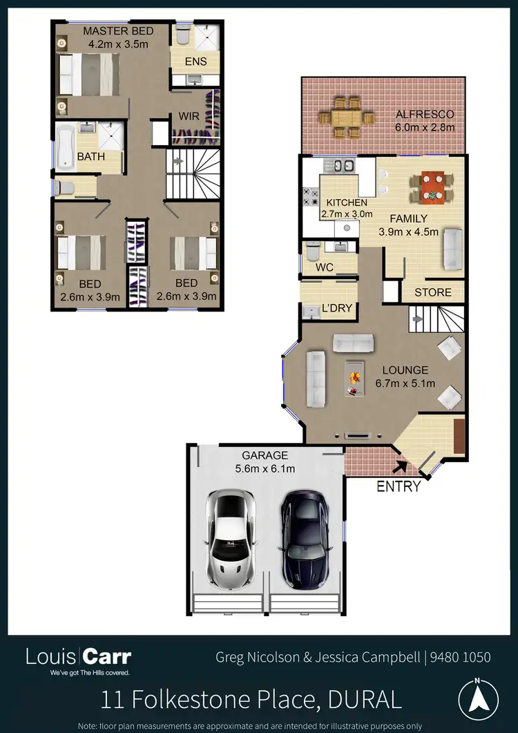 Floorplan of Homely semi-detached listing, 11 Folkestone Place, Dural NSW 2158