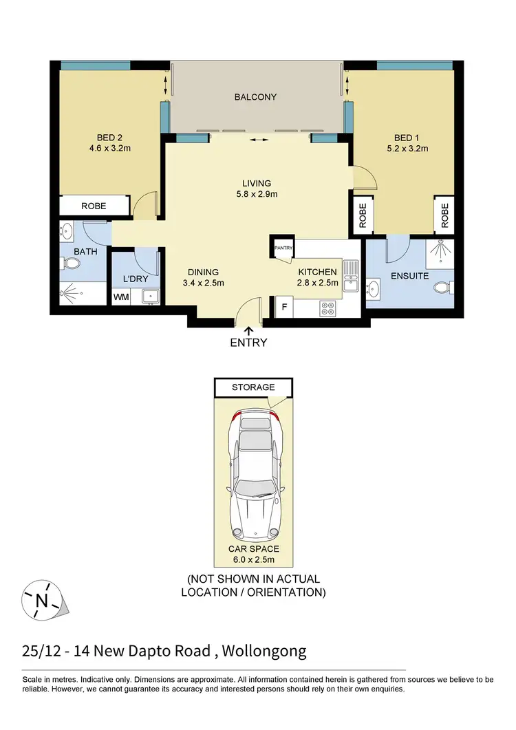 Floorplan of Homely apartment listing, 25/12 New Dapto Road, Wollongong NSW 2500