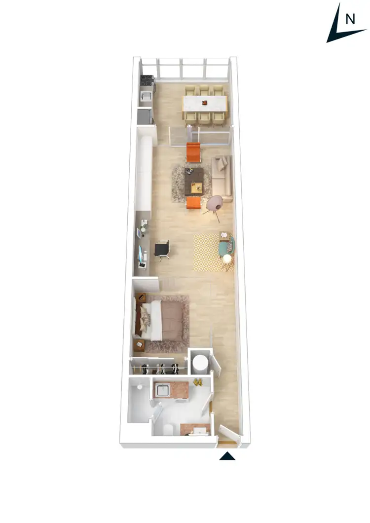 Floorplan of Homely apartment listing, 1123/555 Flinders Street, Melbourne VIC 3000