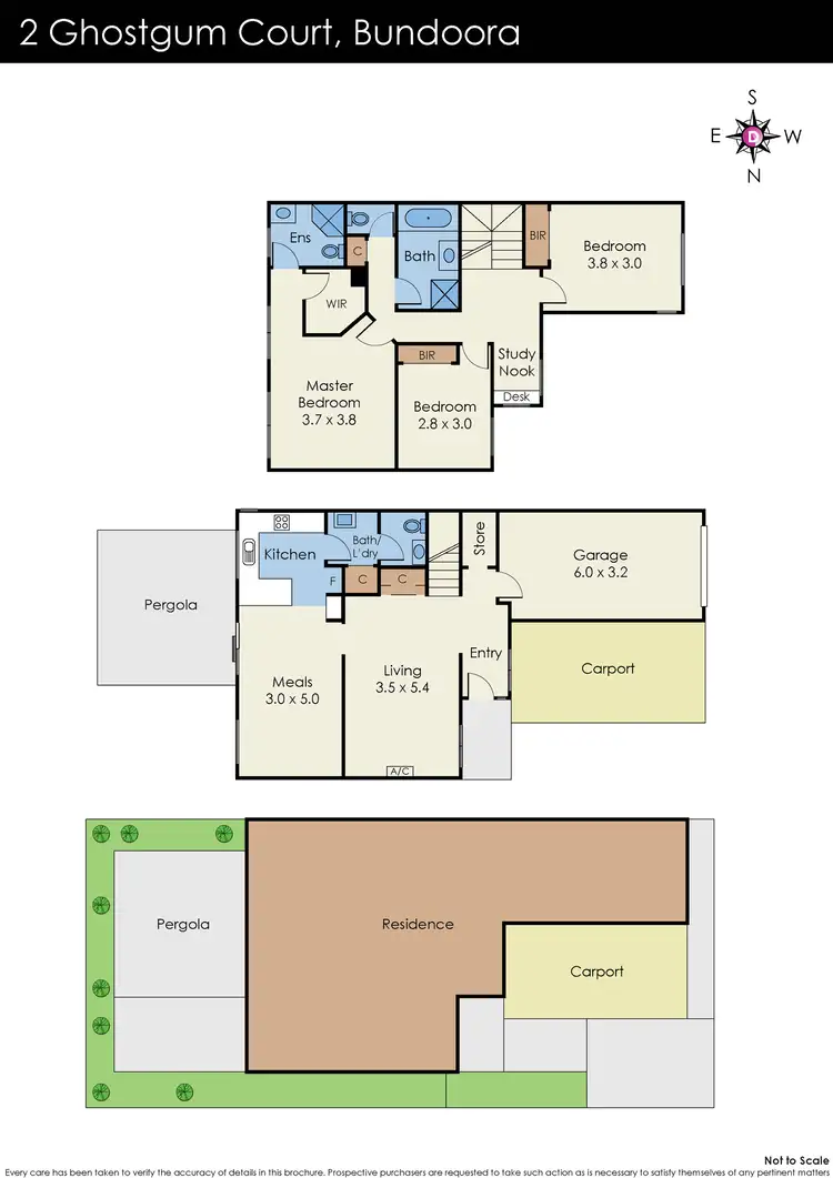 Floorplan of Homely townhouse listing, 2 Ghostgum Court, Bundoora VIC 3083