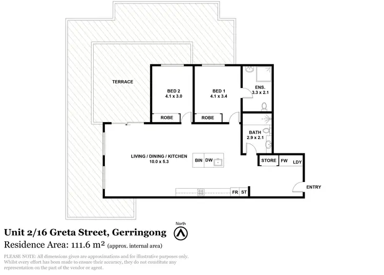 Floorplan of Homely unit listing, 2/16 Greta Street, Gerringong NSW 2534