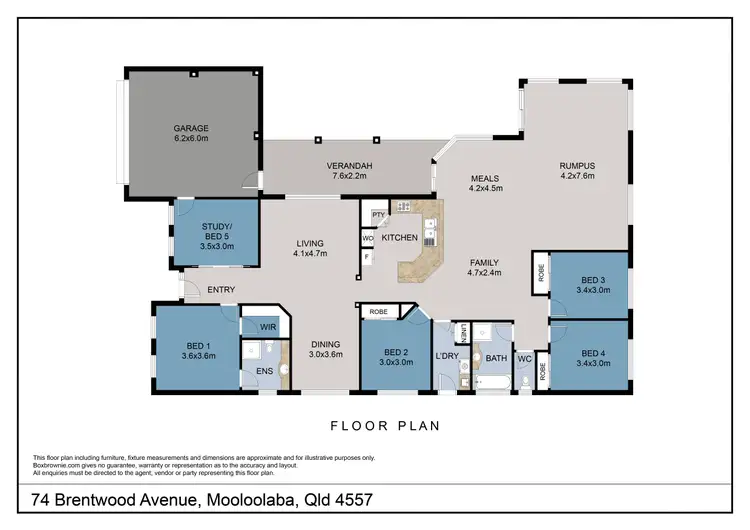 Floorplan of Homely house listing, 74 Brentwood Avenue, Mooloolaba QLD 4557