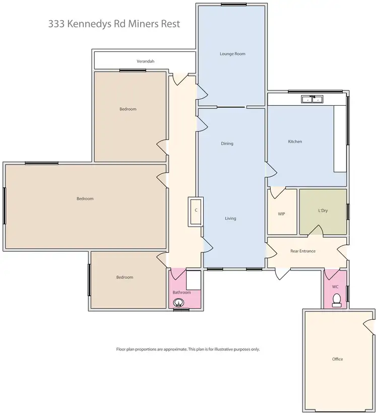 Floorplan of Homely house listing, 333 Kennedys Road, Miners Rest VIC 3352