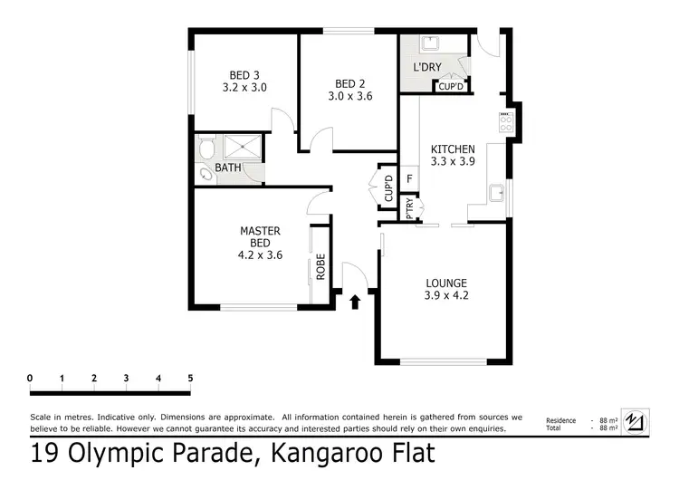Floorplan of Homely house listing, 19 Olympic Parade, Kangaroo Flat VIC 3555