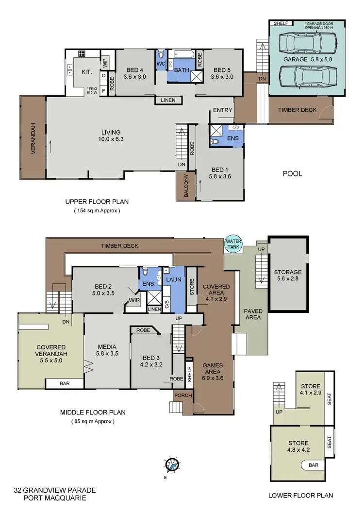 Floorplan of Homely house listing, 32 Grandview Parade, Port Macquarie NSW 2444