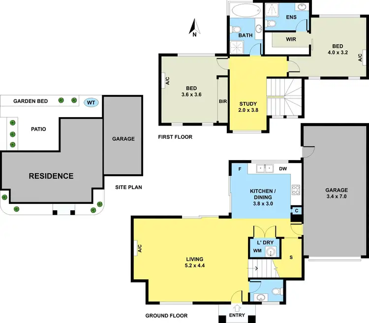 Floorplan of Homely townhouse listing, 3/35 Ardgower Road, Noble Park VIC 3174