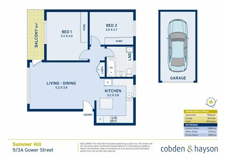 Floorplan of Homely apartment listing, 9/3A Gower Street, Summer Hill NSW 2130