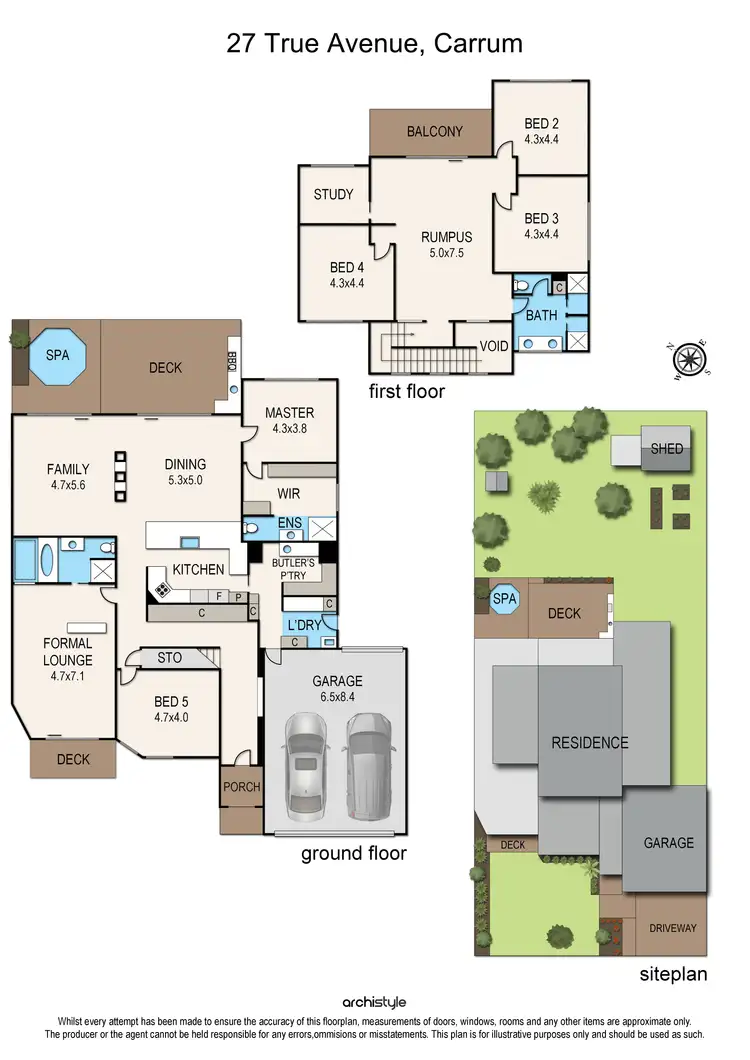 Floorplan of Homely house listing, 27 True Avenue, Carrum VIC 3197