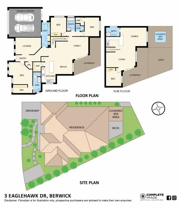 Floorplan of Homely house listing, 3 Eaglehawk Drive, Berwick VIC 3806