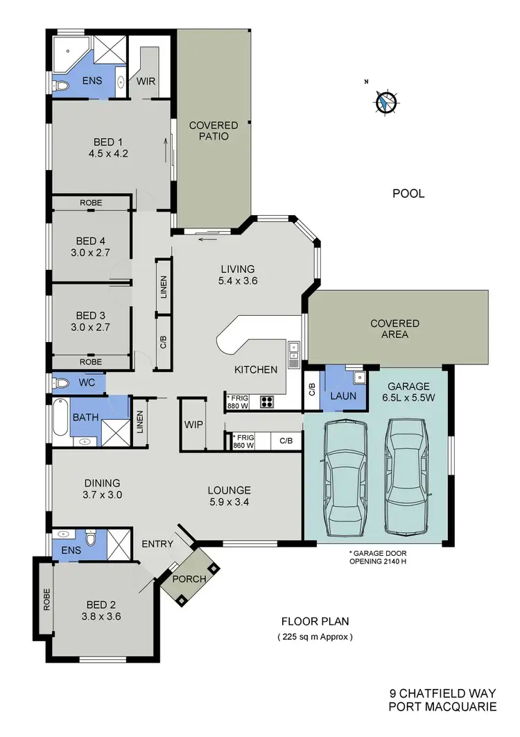 Floorplan of Homely house listing, 9 Chatfield Way, Port Macquarie NSW 2444