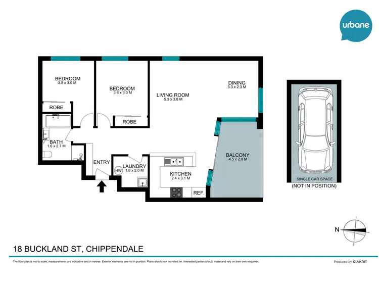 Floorplan of Homely apartment listing, 3/18 Buckland Street, Chippendale NSW 2008