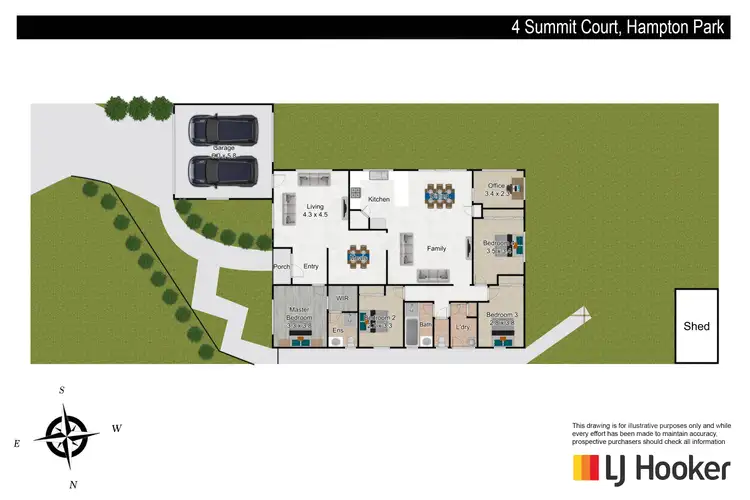 Floorplan of Homely house listing, 4 Summit Court, Hampton Park VIC 3976