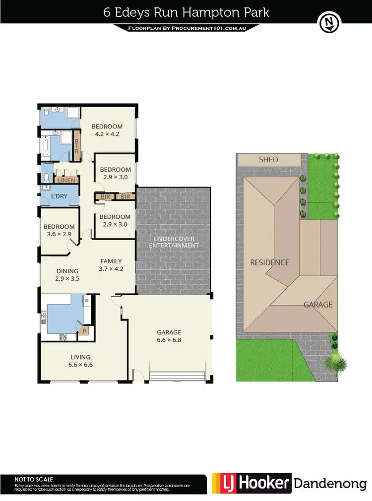 Floorplan of Homely house listing, 6 Edeys Run, Hampton Park VIC 3976