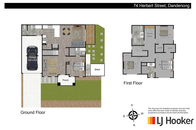 Floorplan of Homely townhouse listing, 74A Herbert Street, Dandenong VIC 3175