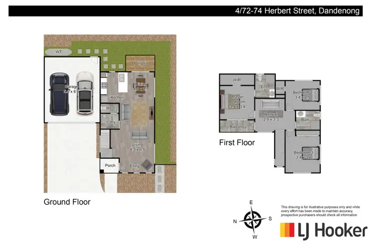 Floorplan of Homely townhouse listing, 4/74 Herbert Street, Dandenong VIC 3175