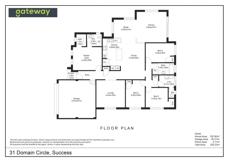 Floorplan of Homely house listing, 31 Domain Circle, Success WA 6164