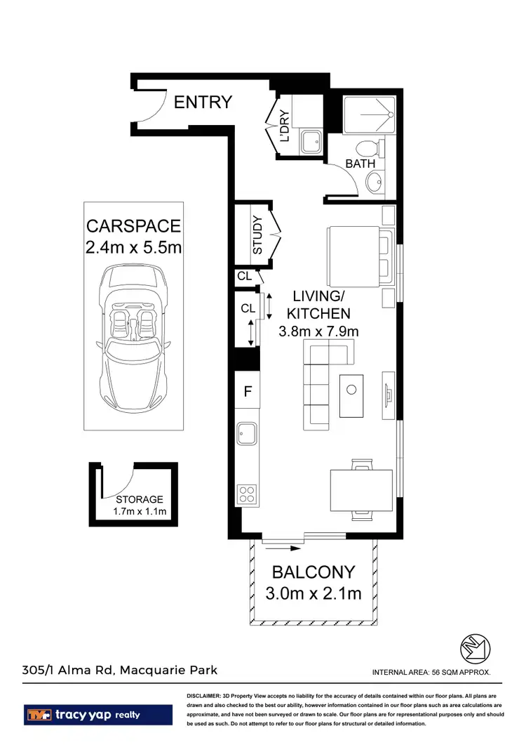 Floorplan of Homely apartment listing, 305/1 Alma Road, Macquarie Park NSW 2113
