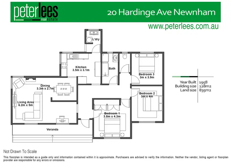 Floorplan of Homely house listing, 20 Hardinge Avenue, Newnham TAS 7248