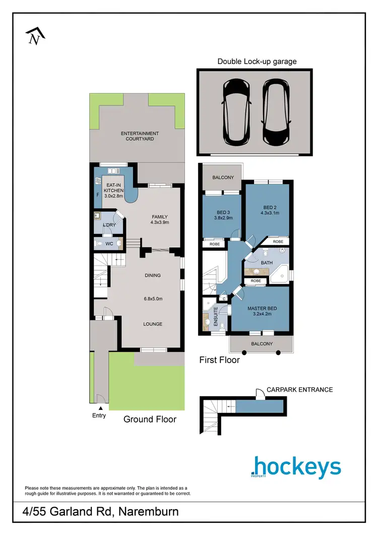 Floorplan of Homely townhouse listing, 4/55 Garland Road, Naremburn NSW 2065