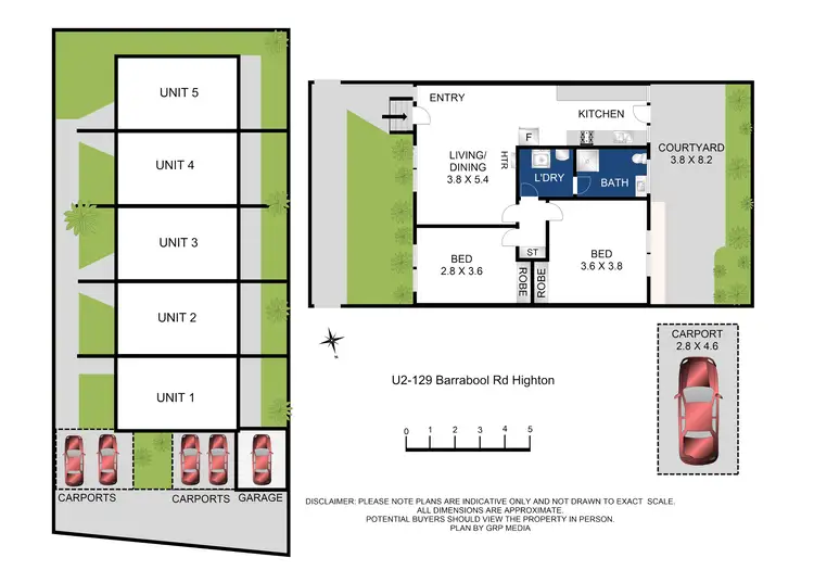 Floorplan of Homely townhouse listing, 2/129 Barrabool Road, Highton VIC 3216