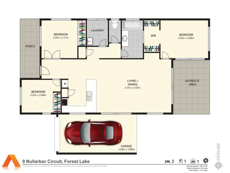 Floorplan of Homely house listing, 9 Nullarbor Circuit, Forest Lake QLD 4078
