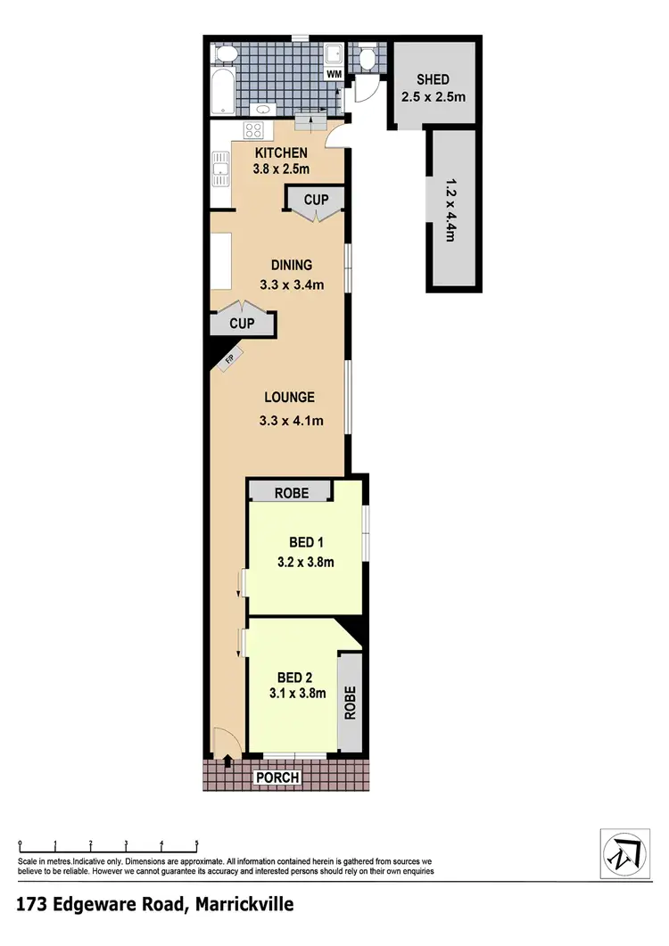 Floorplan of Homely house listing, 173 Edgeware Road, Marrickville NSW 2204
