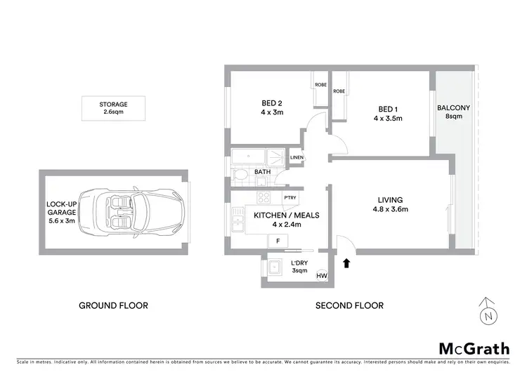 Floorplan of Homely unit listing, 6/4-6 President Avenue, Kogarah NSW 2217
