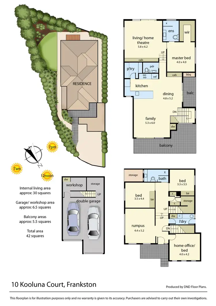 Floorplan of Homely house listing, 10 Kooluna Court, Frankston VIC 3199