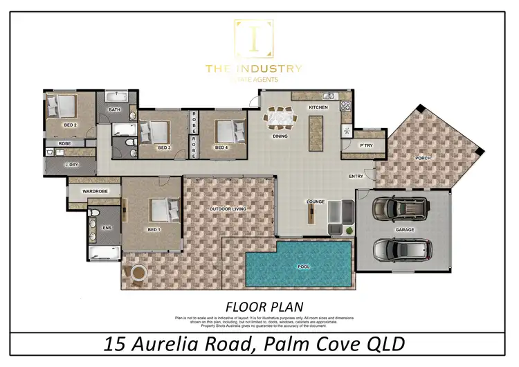 Floorplan of Homely house listing, 15 Aurelia Road, Palm Cove QLD 4879