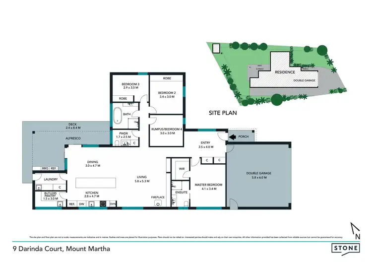 Floorplan of Homely house listing, 9 Darinda Court, Mount Martha VIC 3934