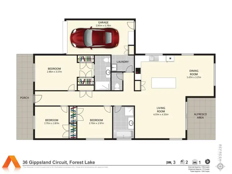 Floorplan of Homely house listing, 36 Gippsland Circuit, Forest Lake QLD 4078