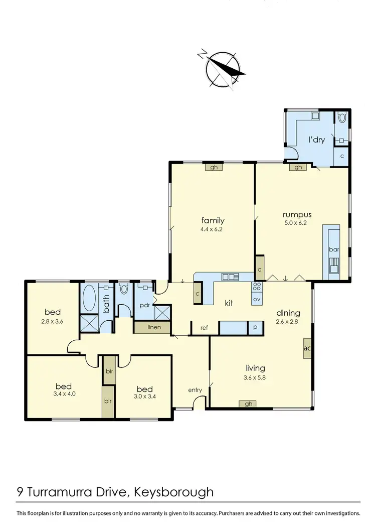 Floorplan of Homely house listing, 9 Turramurra Drive, Keysborough VIC 3173