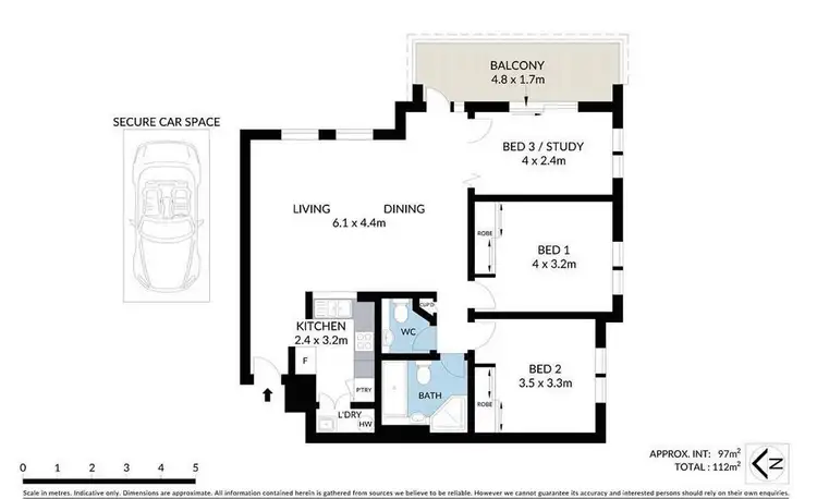 Floorplan of Homely apartment listing, 3803/343 Pitt Street, Sydney NSW 2000