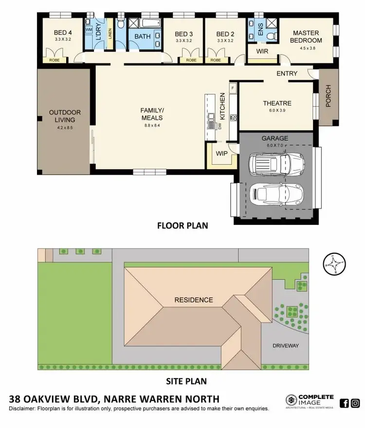 Floorplan of Homely house listing, 38 Oakview Boulevard, Narre Warren North VIC 3804