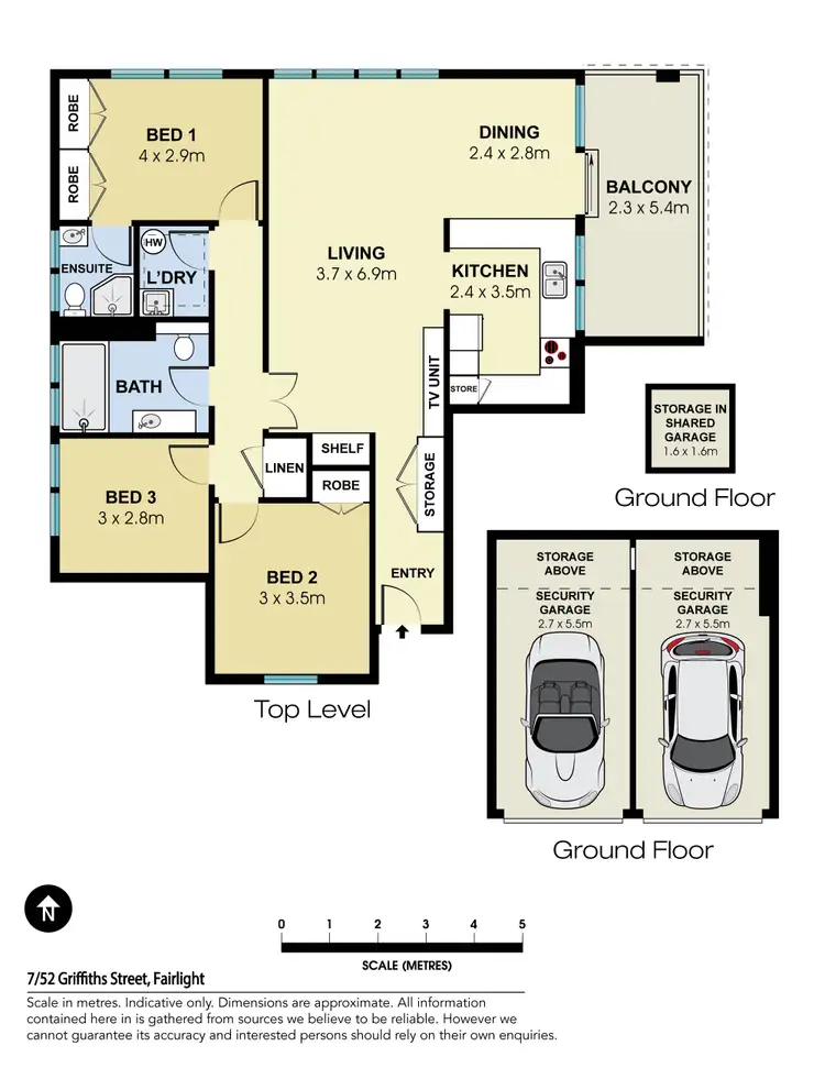 Floorplan of Homely apartment listing, 7/52 Griffiths Street, Fairlight NSW 2094