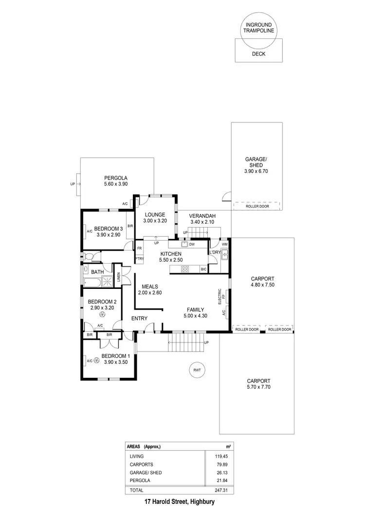 Floorplan of Homely house listing, 17 Harold Street, Highbury SA 5089