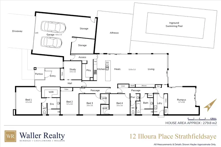 Floorplan of Homely house listing, 12 Illoura Place, Strathfieldsaye VIC 3551