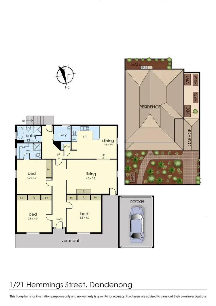 Floorplan of Homely unit listing, 1/21 Hemmings Street, Dandenong VIC 3175