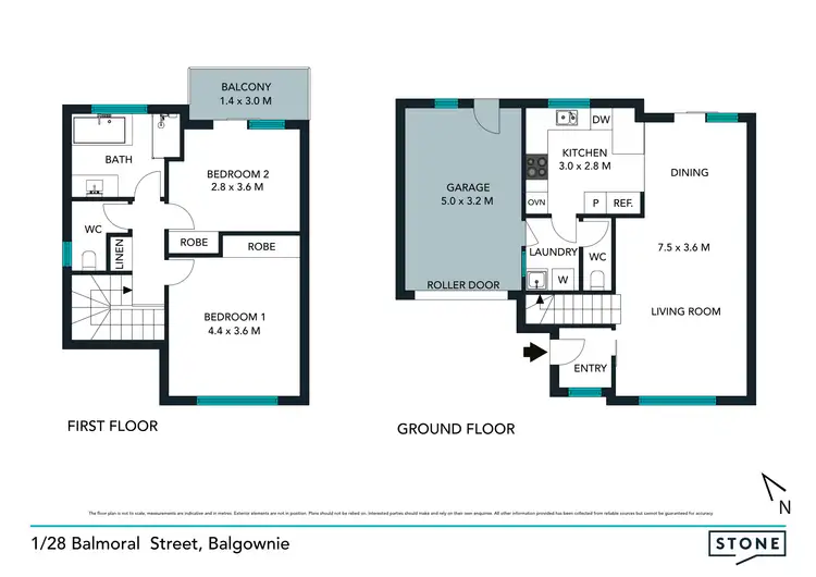 Floorplan of Homely townhouse listing, 1/28 Balmoral Street, Balgownie NSW 2519