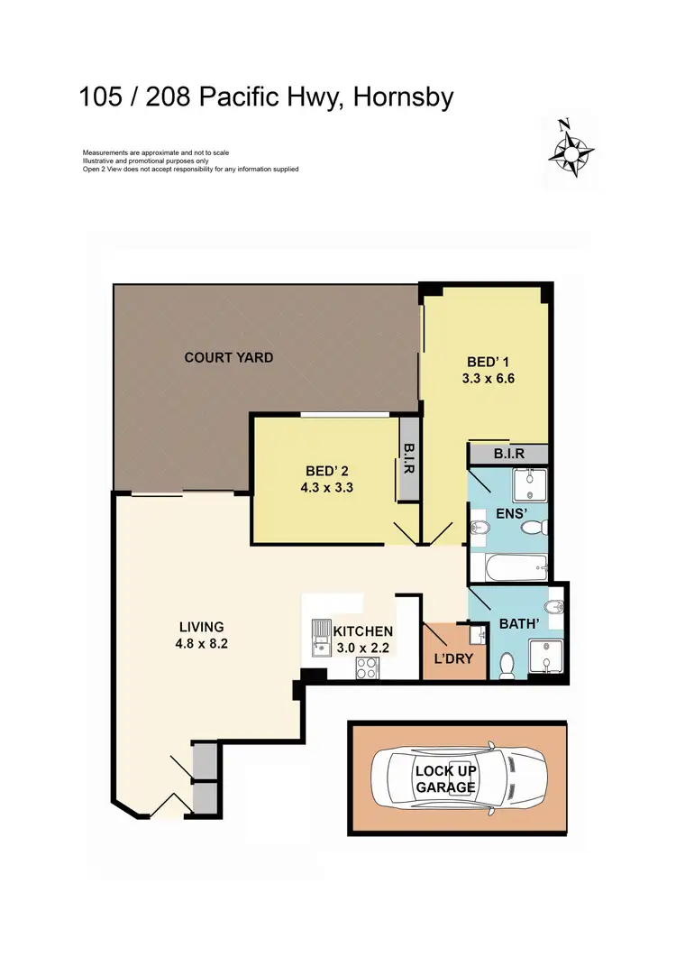 Floorplan of Homely apartment listing, 105/208 Pacific Highway, Hornsby NSW 2077