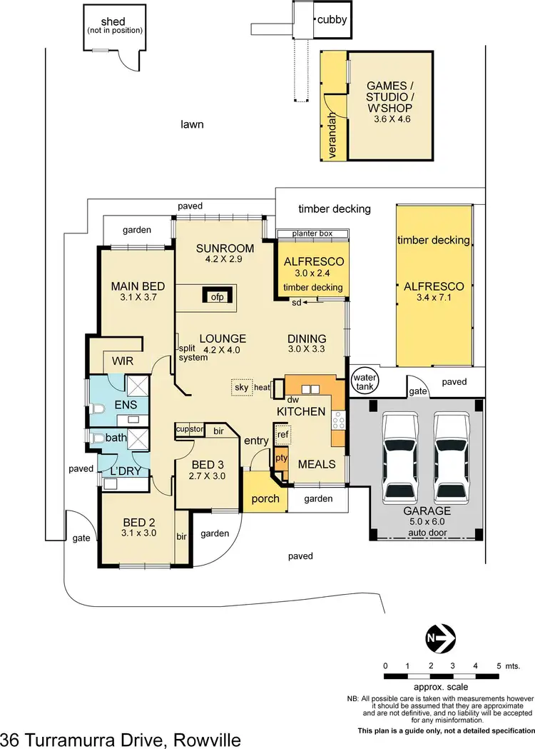 Floorplan of Homely house listing, 36 Turramurra Drive, Rowville VIC 3178