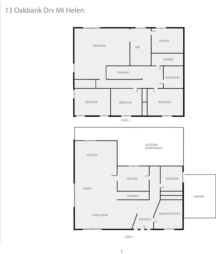 Floorplan of Homely house listing, 13 Oakbank Drive, Mount Helen VIC 3350