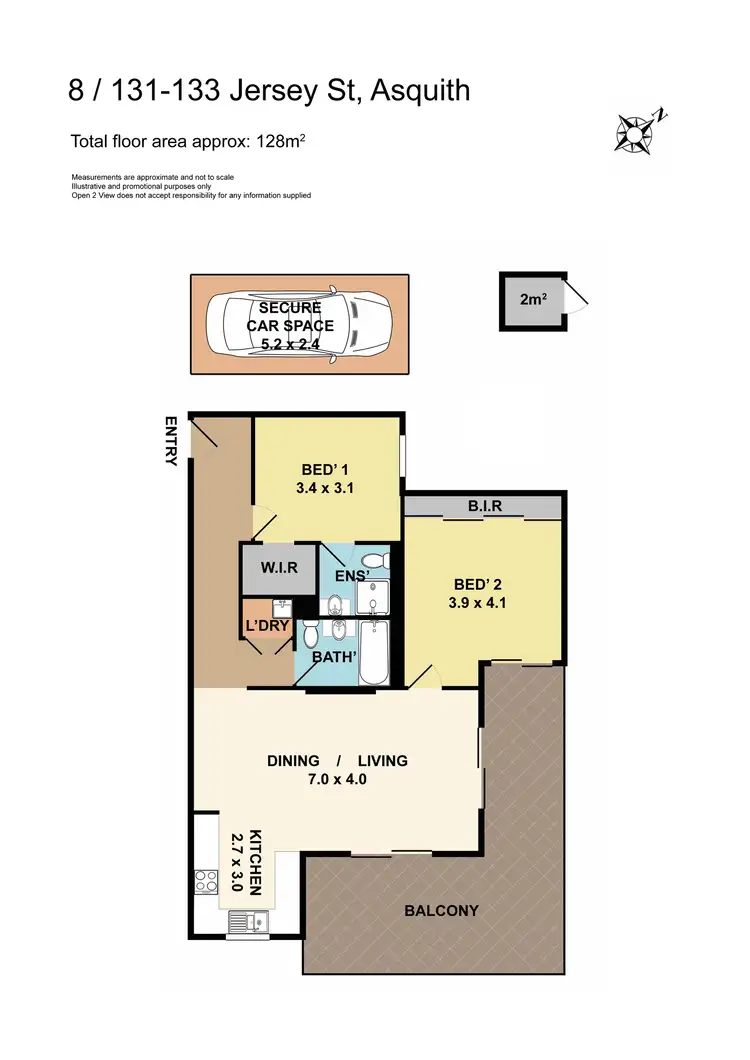 Floorplan of Homely apartment listing, 8/131-133 Jersey Street North, Asquith NSW 2077